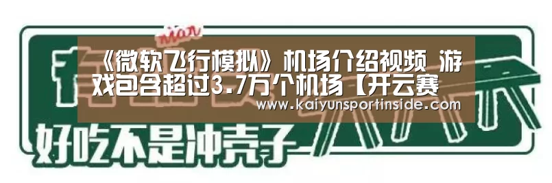 《微软飞行模拟》机场介绍视频 游戏包含超过3.7万个机场【开云赛事】(图1) 开云聚合